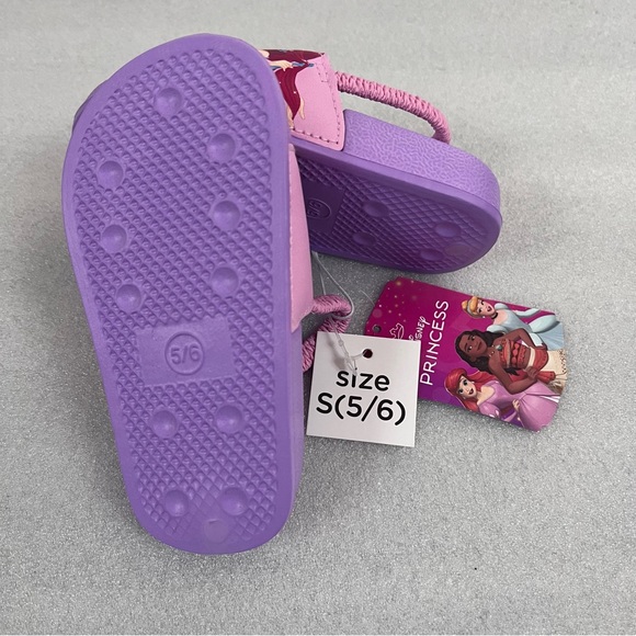 Disney Princess Slide Sandals Toddler Girls Pink size 5/6 - Picture 7 of 8